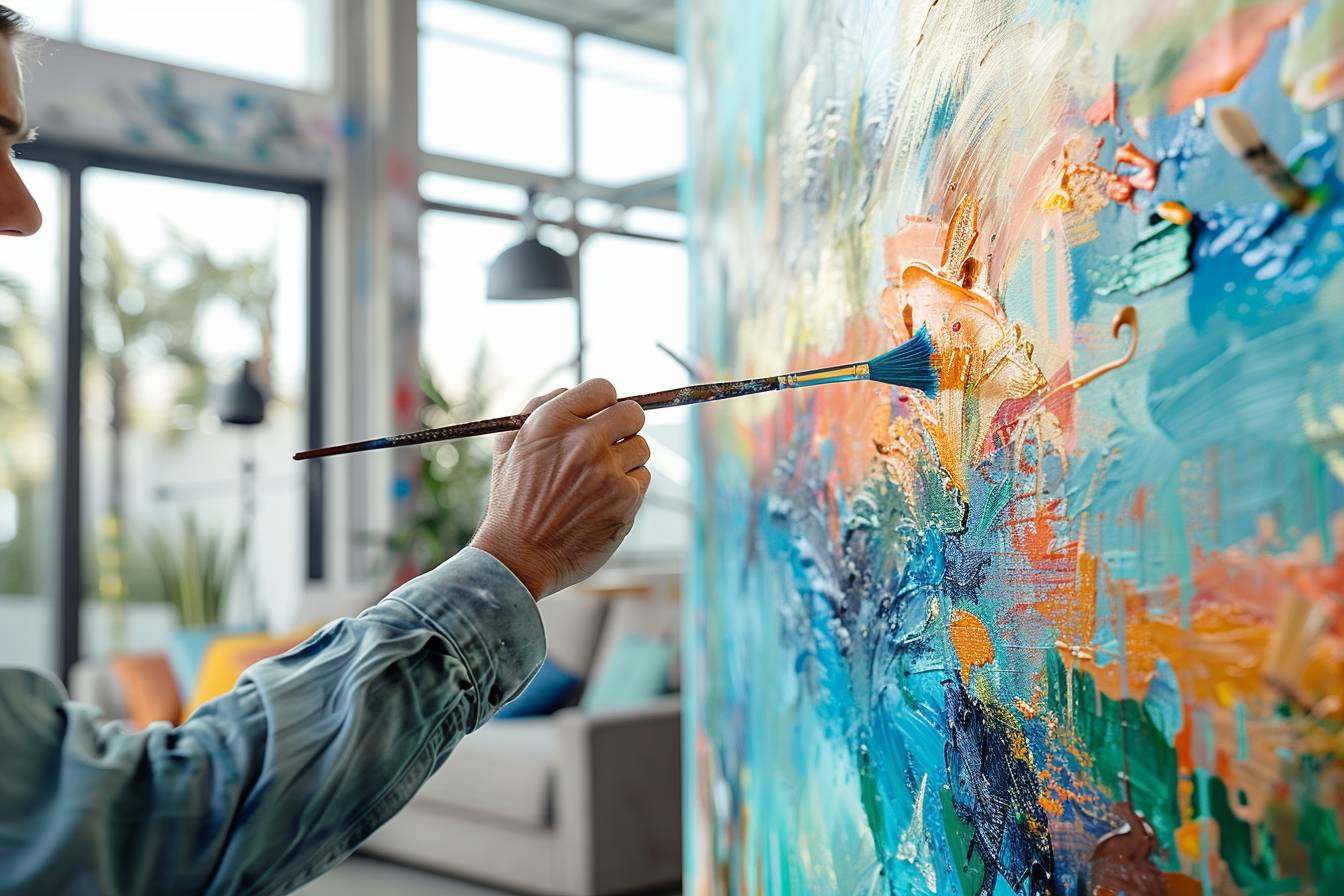 Stratégie de peinture créative délimitant des zones dans un grand espace ouvert